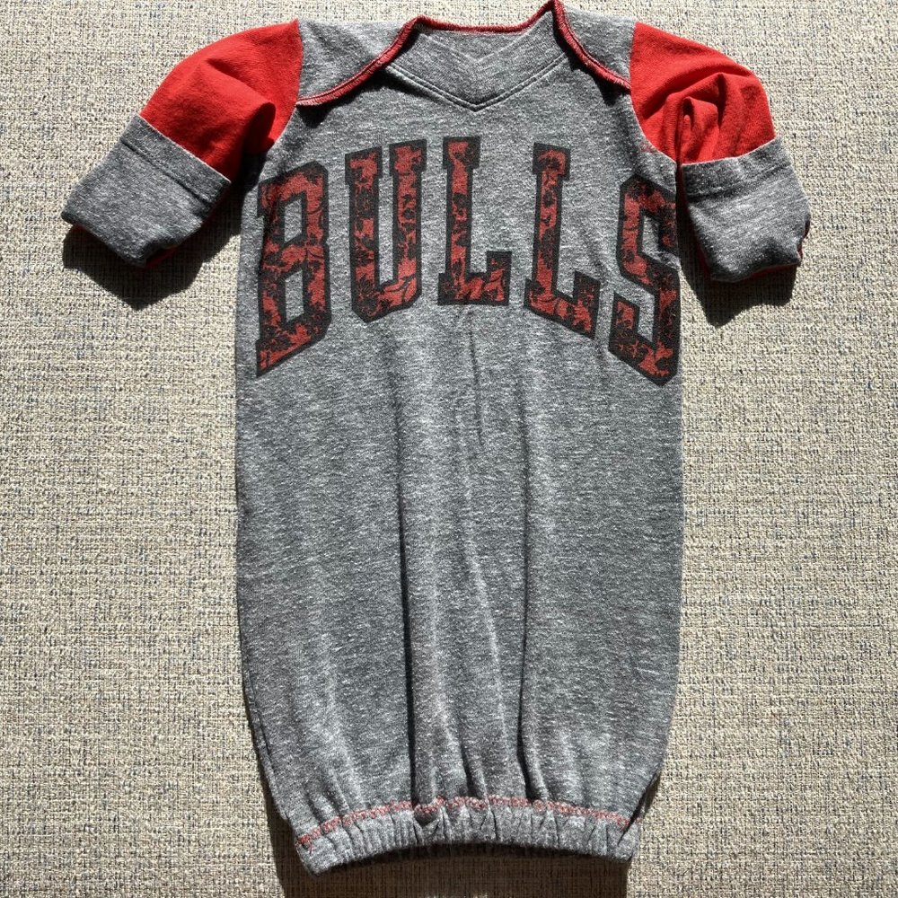 Chicago Bulls newborn gown Basketball vintage t shirt baby sleep sack